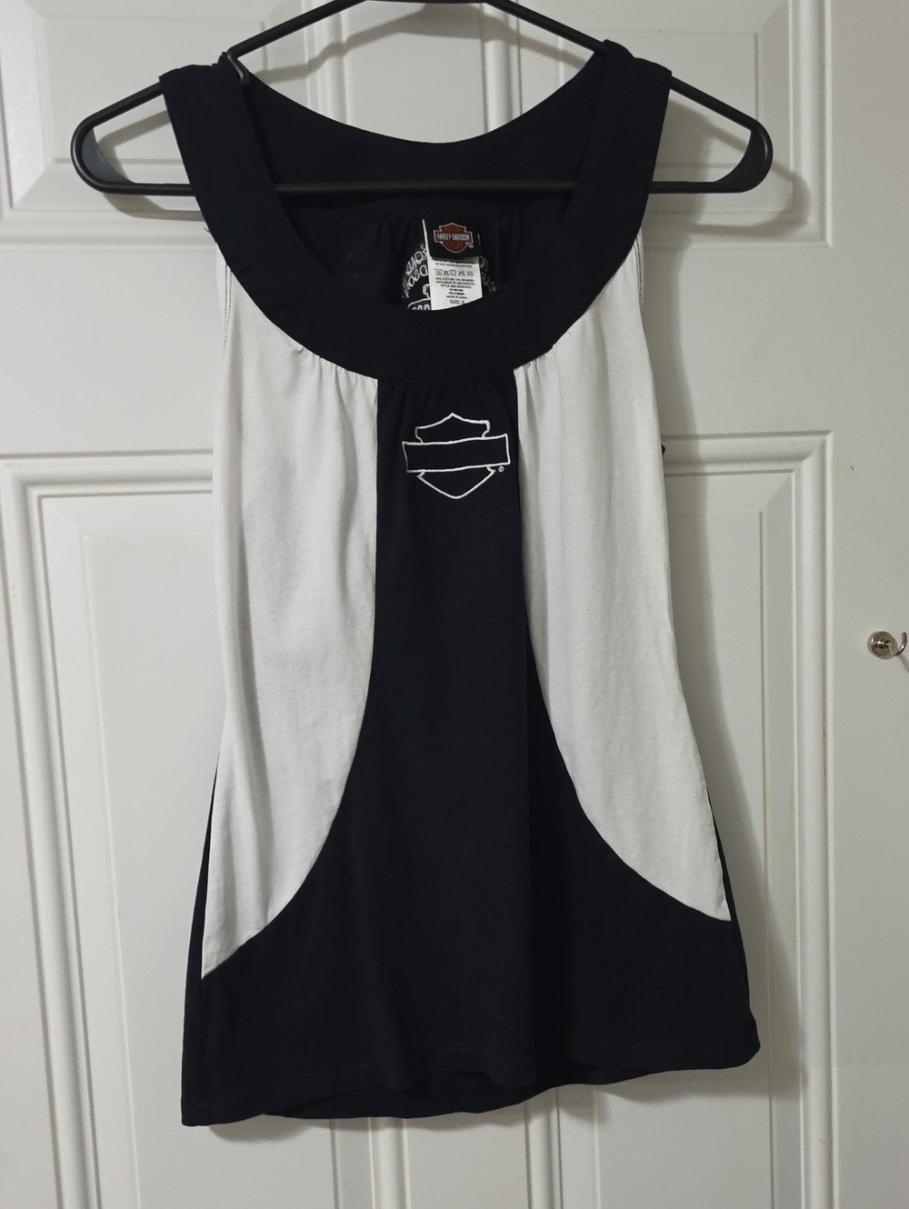 Harley-Davidson Women's Black & White Racer Tank